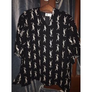 Recycled YSL fabric blouse